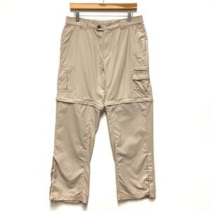 Columbia Titanium‎ Convertible Nylon Pants Size Small Short Hiking Outdoor Beige